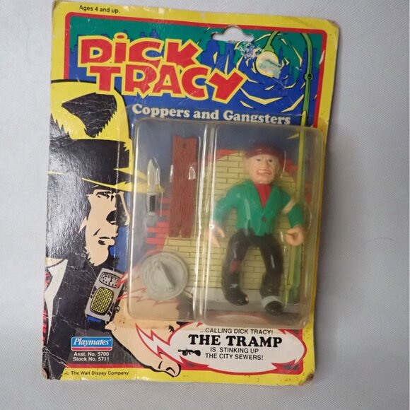 Dick Tracy Steve The Tramp Vintage Playmates Action Figure 1990 with Accessories - Picture 1 of 4